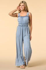 beautiful day chambray jumpsuit Versona Apparel