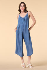 genie in a bottle chambray jumpsuit Versona Apparel