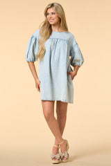stay cool denim mini dress Versona Apparel