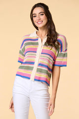 color vision open knit cardigan Versona Apparel