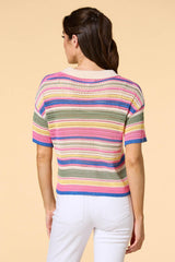 color vision open knit cardigan Versona Apparel