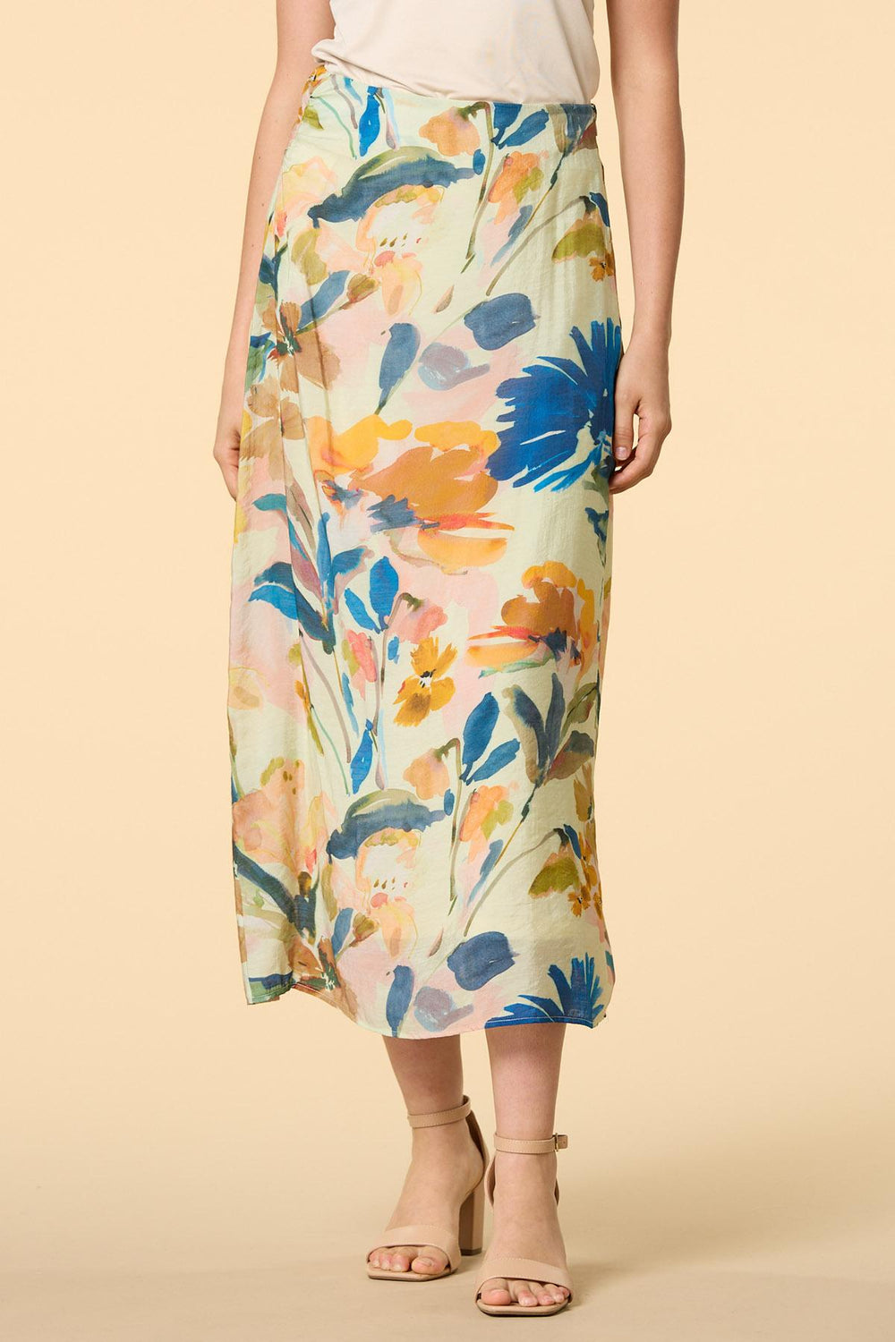 water lily wishes midi skirt Versona Apparel