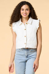 casual plans denim vest Versona Apparel|Sale