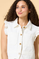 casual plans denim vest Versona Apparel|Sale