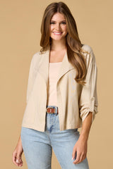 lights on linen jacket Versona Apparel|Sale