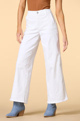 petite tulip season white jeans Versona Apparel