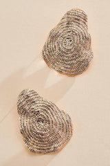 abstract gold textured stud earrings Versona Jewelry