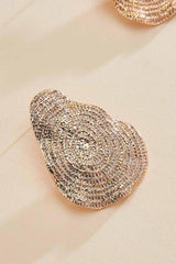 abstract gold textured stud earrings Versona Jewelry