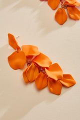 rubber coated petal linear earrings Versona Jewelry