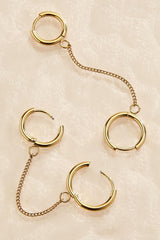 waterproof double hoop chain earrings Versona Jewelry