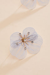 rubber coated flower stud earrings Versona Jewelry