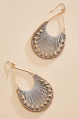 gold bead threaded tear earrings Versona Jewelry