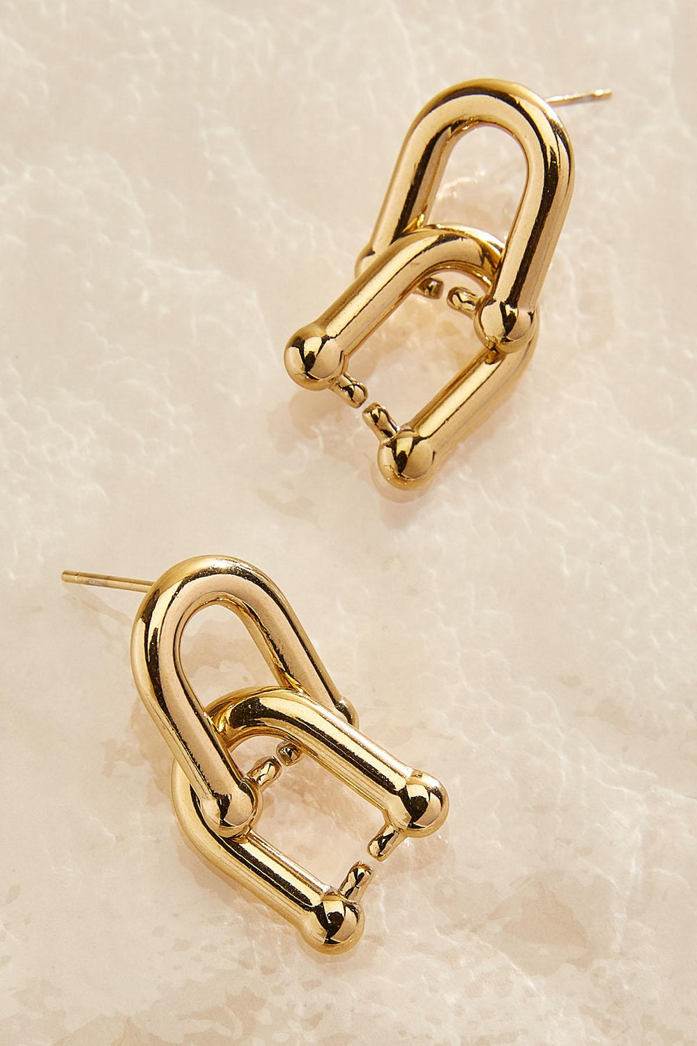 waterproof linked stud earrings Versona Jewelry