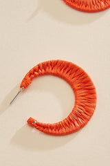 raffia wrapped hoop earrings Versona Jewelry