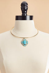semi- precious turquoise pendant necklace Versona Jewelry