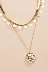 gold shaky layered chain necklace Versona Jewelry