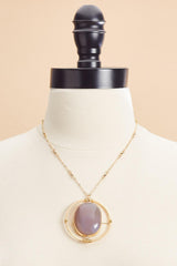 semi- precious orbital pendant necklace Versona Jewelry