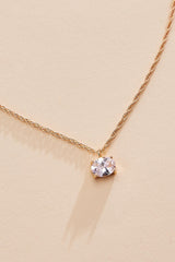 oval cubic zirconia pendant necklace Versona Jewelry