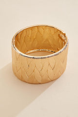 wavy textured gold cuff bracelet Versona Jewelry