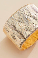 wavy textured gold cuff bracelet Versona Jewelry