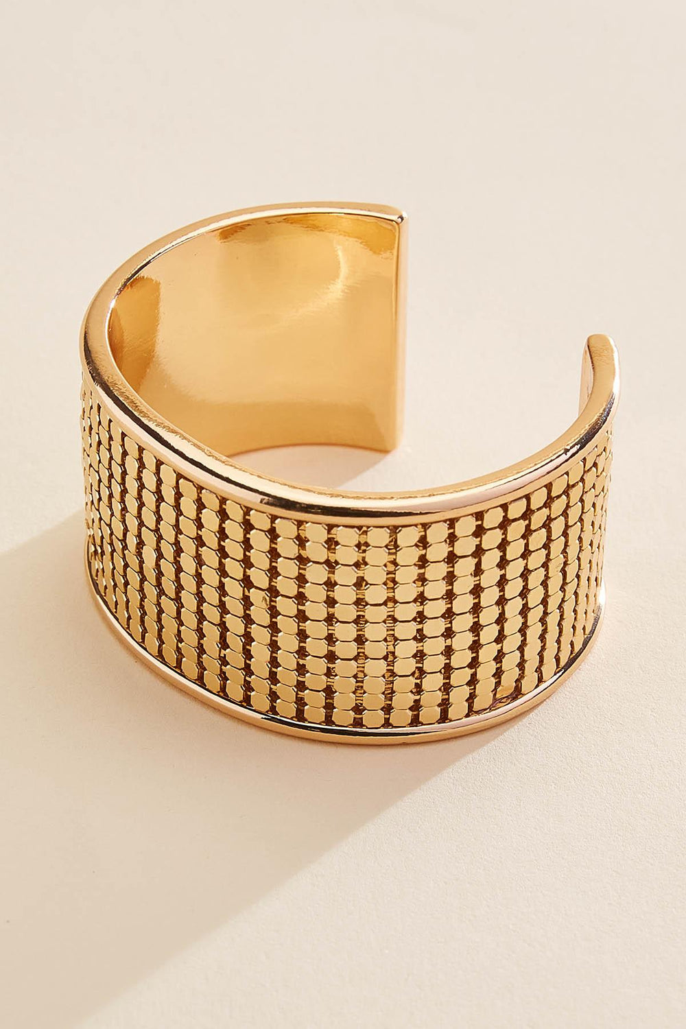 gold textured cuff bracelet Versona Jewelry