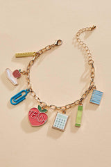 enamel teacher icon charm bracelet Versona Jewelry|Accessories