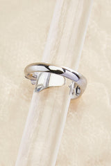 waterproof two tone seashell open ring Versona Jewelry
