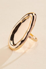 hammered gold oval ring Versona Jewelry