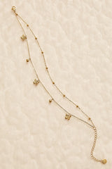 waterproof butterfly icon layered anklet Versona Jewelry