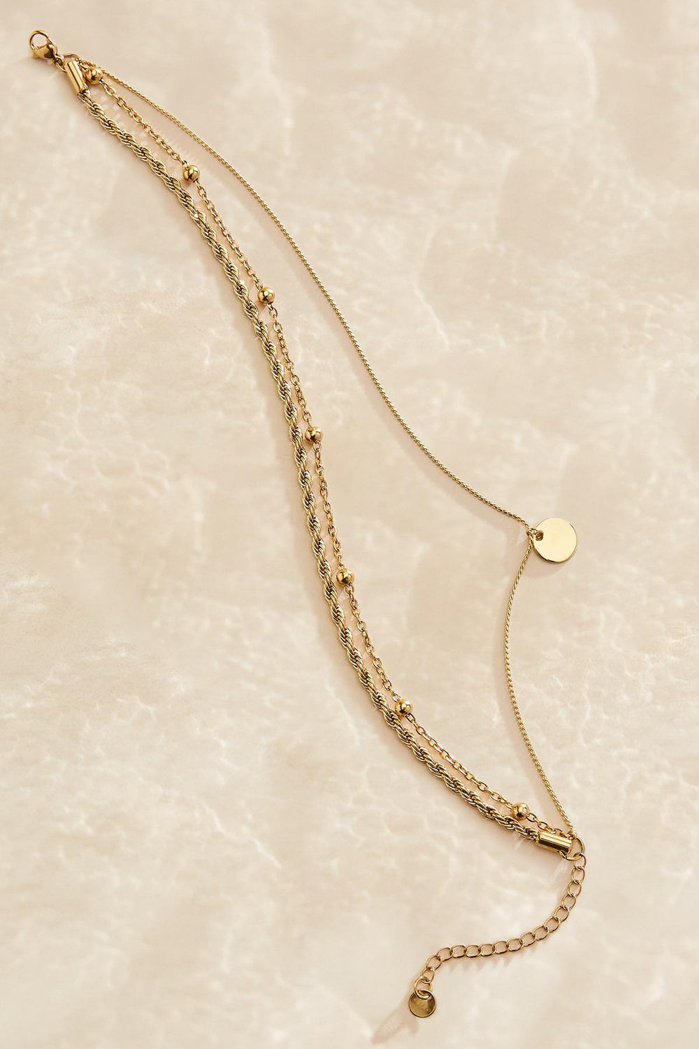 waterproof layered ball chain anklet Versona Jewelry