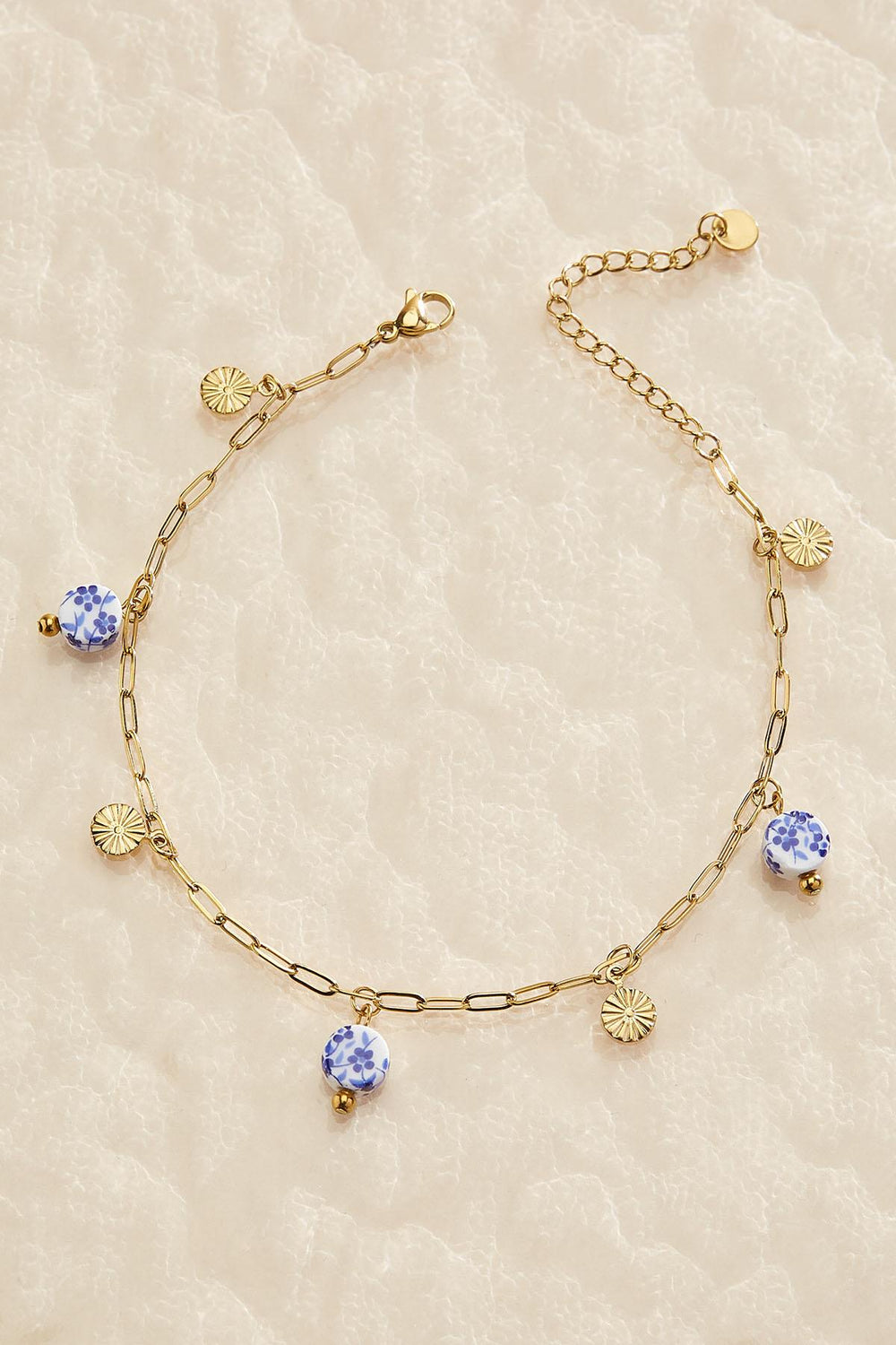 waterproof ceramic beaded anklet Versona Jewelry