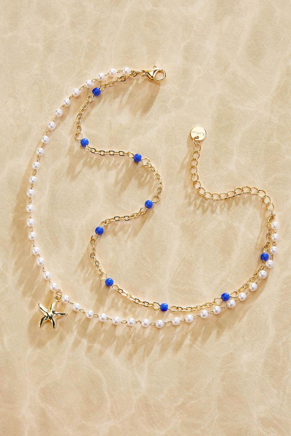 waterproof layered starfish anklet Versona Jewelry