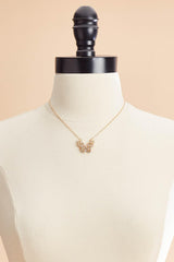gold embellished butterfly necklace set Versona Jewelry|Accessories|Sale