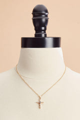 marquise stone cross necklace set Versona Jewelry|Accessories