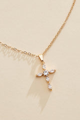 marquise stone cross necklace set Versona Jewelry|Accessories