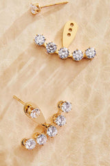 waterproof rhinestone fan earrings Versona Jewelry