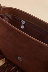 western faux suede fringe crossbody Versona Accessories