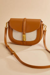 faux leather twill flap crossbody Versona Accessories