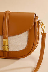 faux leather twill flap crossbody Versona Accessories