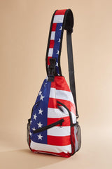 usa flag print sling crossbody Versona Accessories