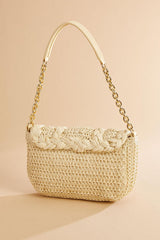 braided trim raffia bag Versona Accessories