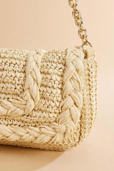 braided trim raffia bag Versona Accessories