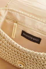 braided trim raffia bag Versona Accessories