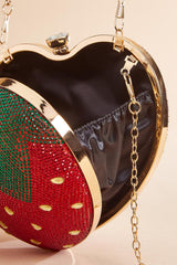 strawberry embellished clutch Versona Accessories