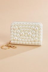 pearl embellished card case Versona Accessories