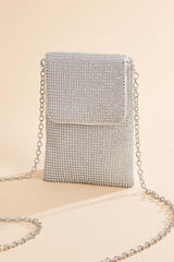 rhinestone mesh cellphone bag Versona Accessories