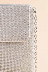 rhinestone mesh cellphone bag Versona Accessories