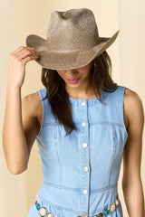 gold sequin cowboy hat Versona Accessories