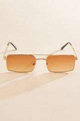 thin gold rectangle aviator sunglasses Versona Accessories