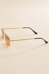 thin gold rectangle aviator sunglasses Versona Accessories